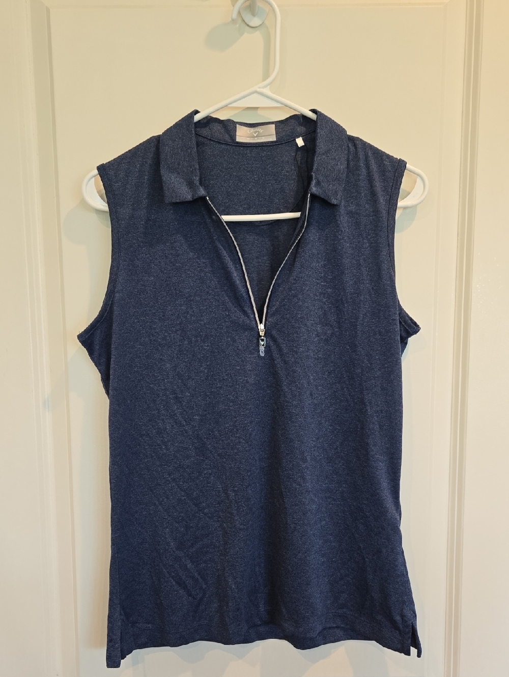 Callaway Navy Zip Polo Tank